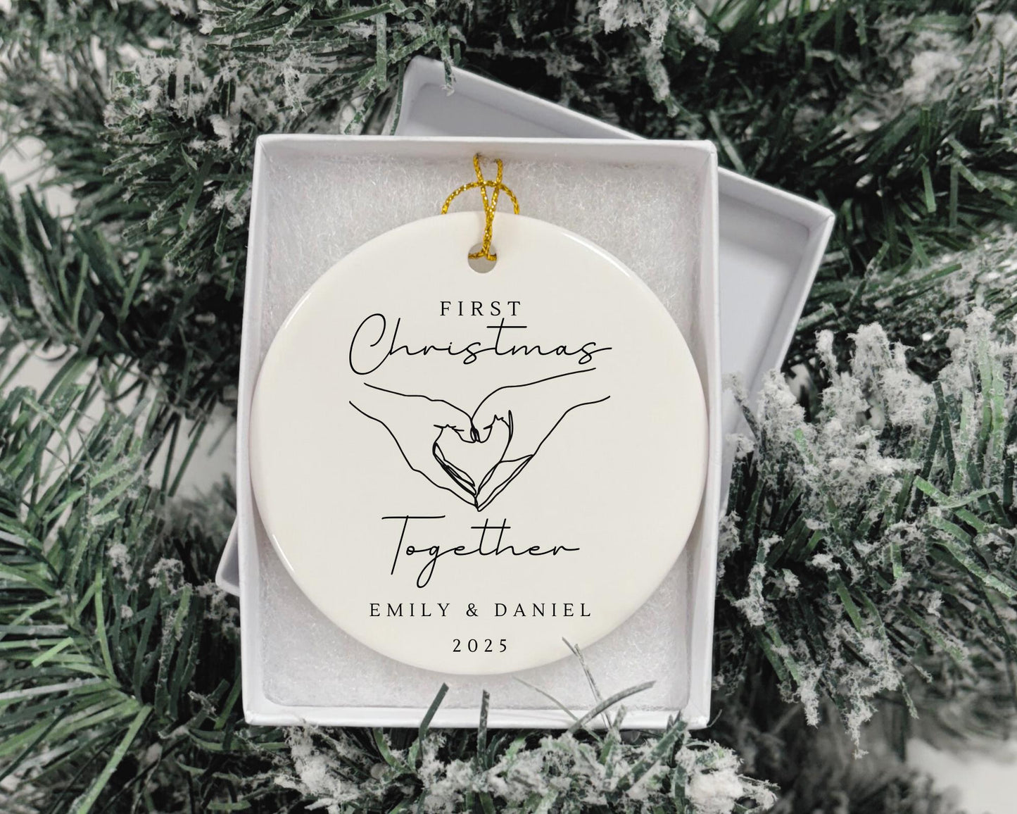 Personalised First Christmas Together Decoration Couple Boyfriend Girlfriend Ornament Gift