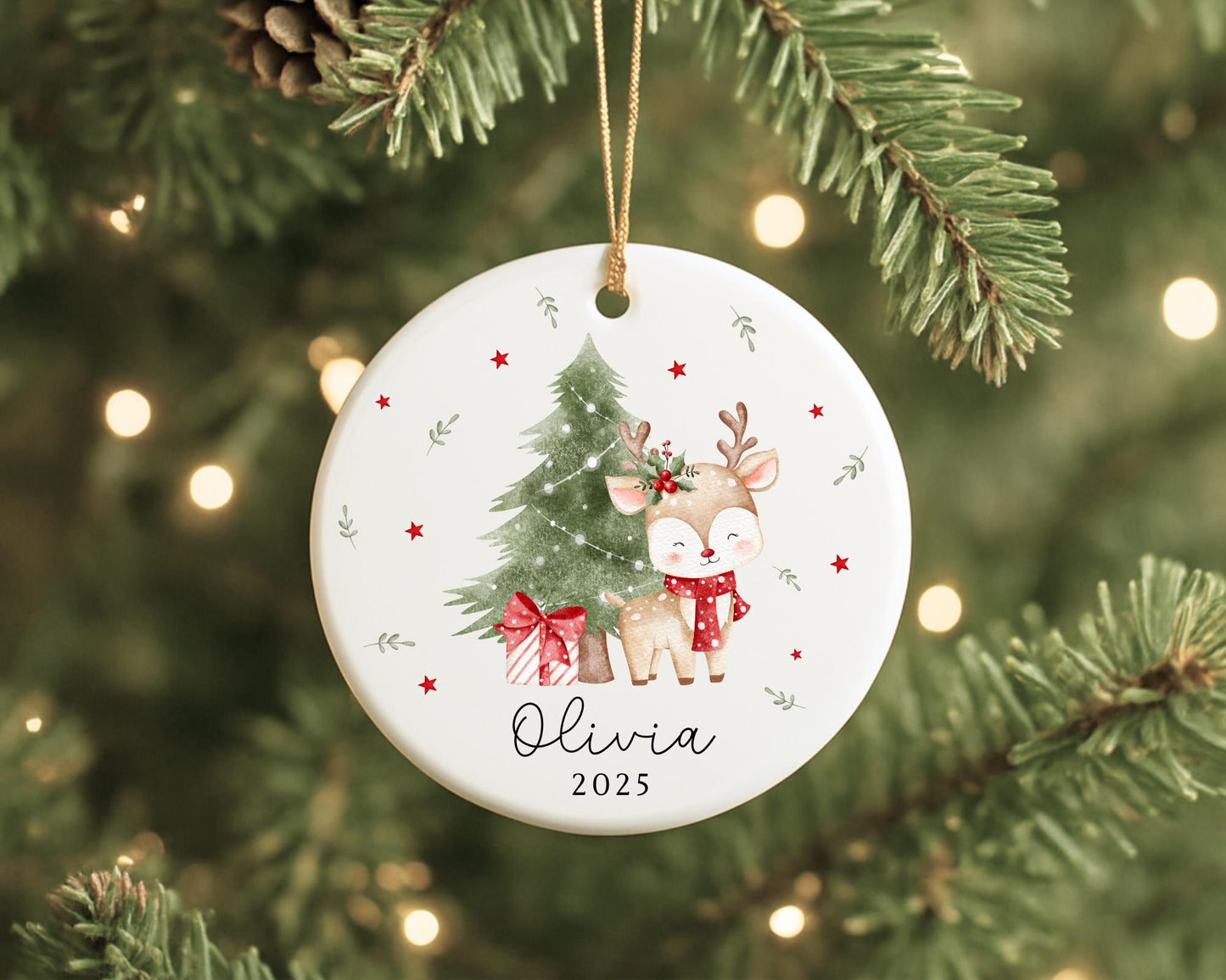 Personalised Children's Christmas Ornament Baby First Xmas Decoration 2025 Gift