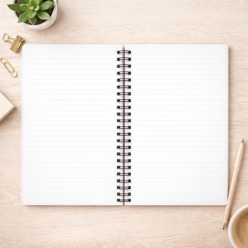 Personalised Notebook: Monogram Initial Floral Notepad Gift