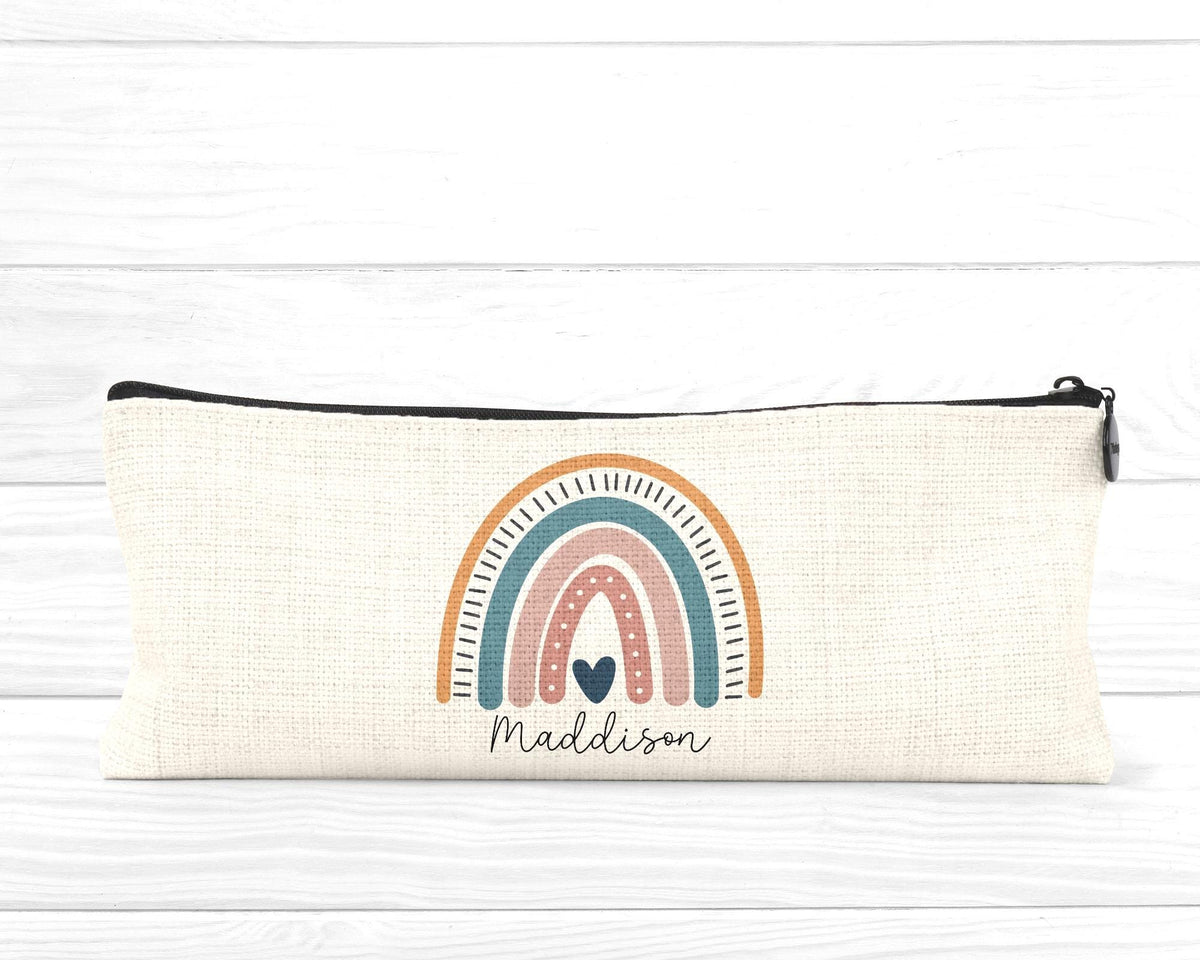 Personalised Teacher Pencil Case: End of Term Gift, Linen Stationery