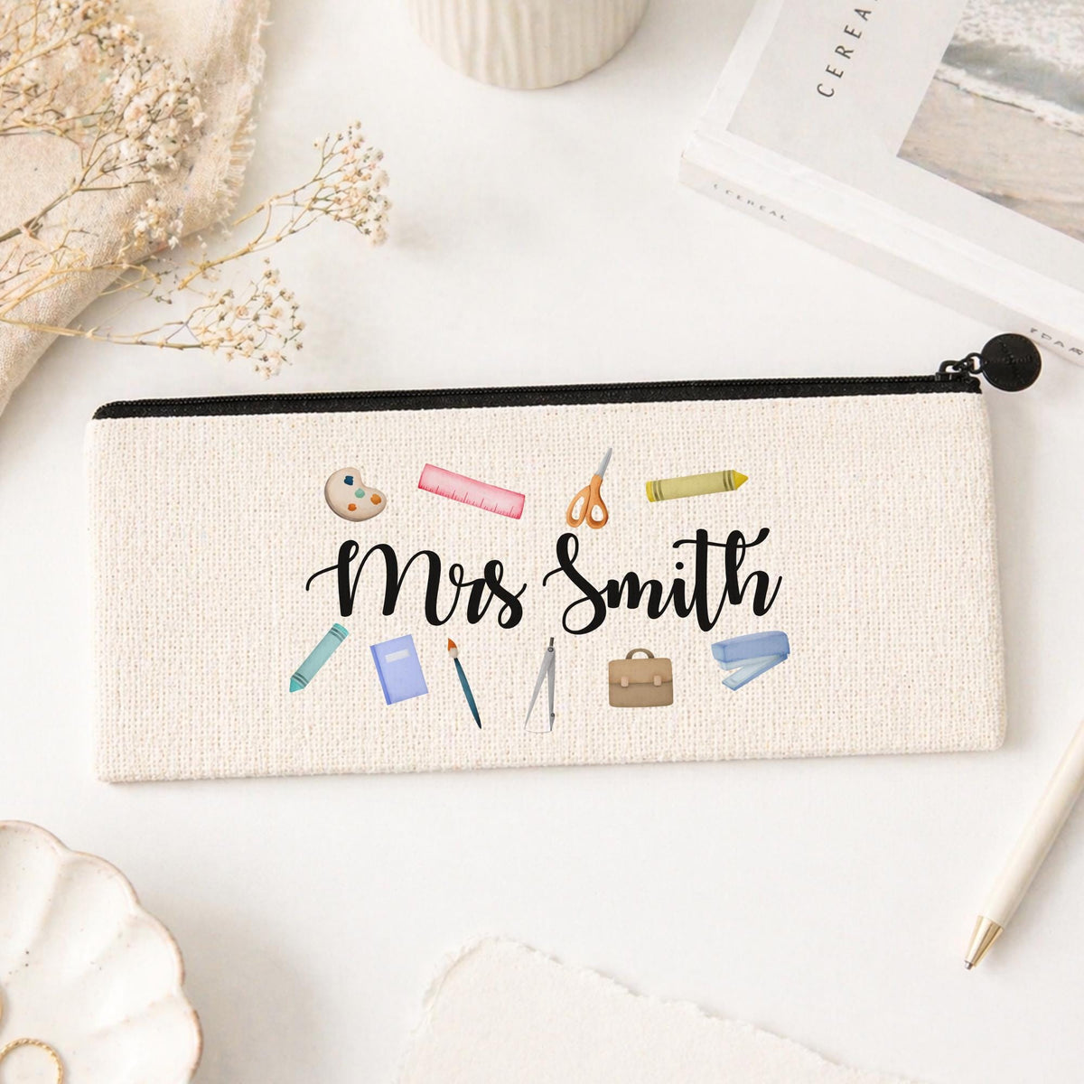 Teacher Thank you Gift Personalised Pencil Case With Name