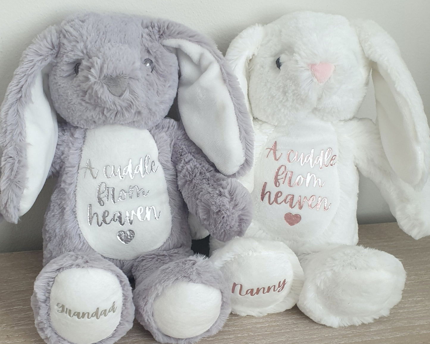 Memorial Soft Toy Bunny Personalised Cuddle From Heaven Teddy Grieving Childrens Comforter Keepsake Gift