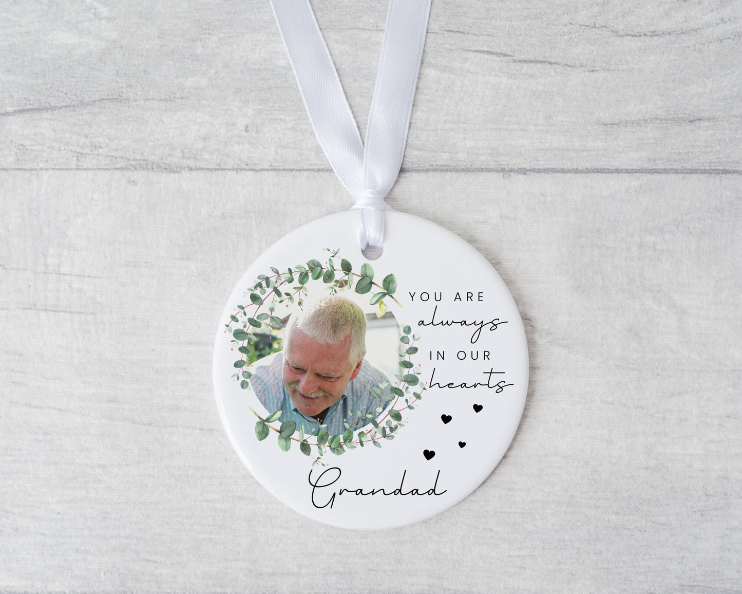 Memorial Gift Ornament Personalised Memory Remembrance Decoration