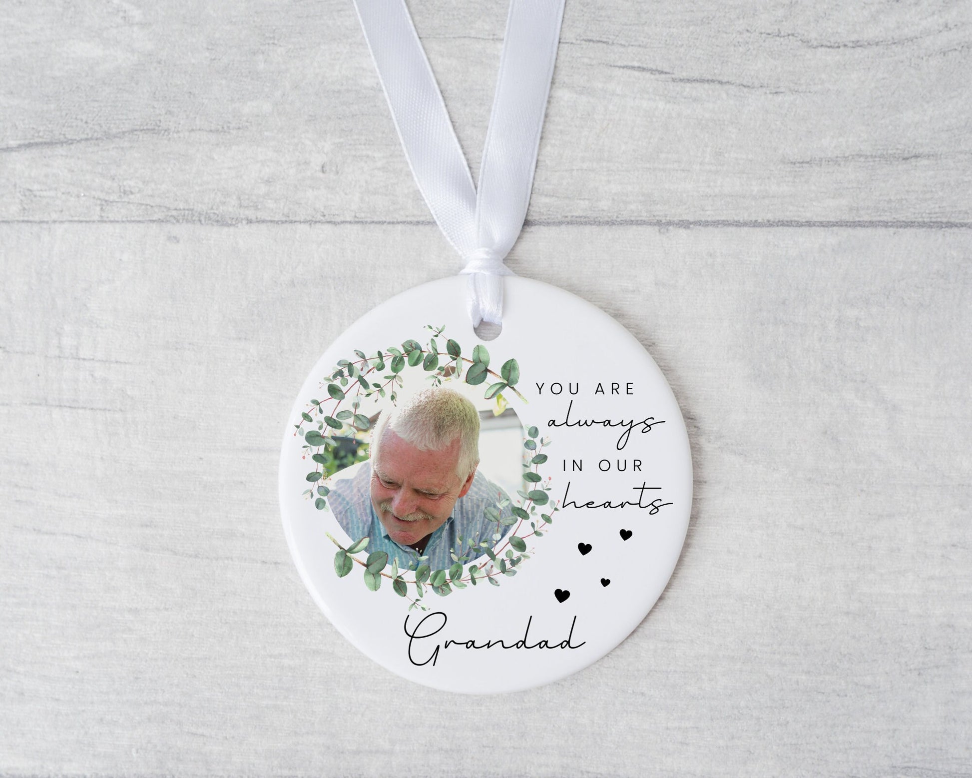 Memorial Gift Ornament Personalised Memory Remembrance Decoration