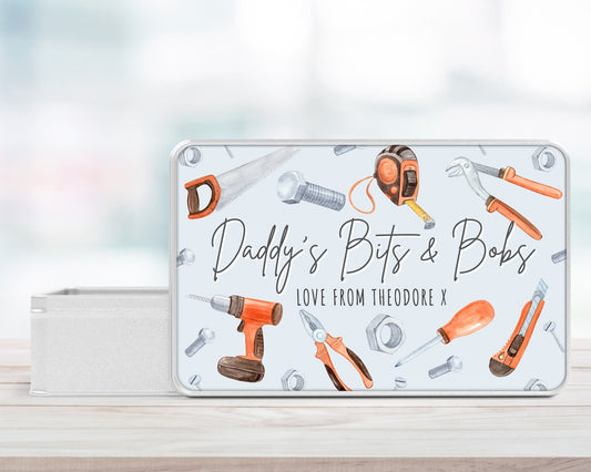 Personalised Tools Tin Father's Day Gift For Daddy, Grandad etc