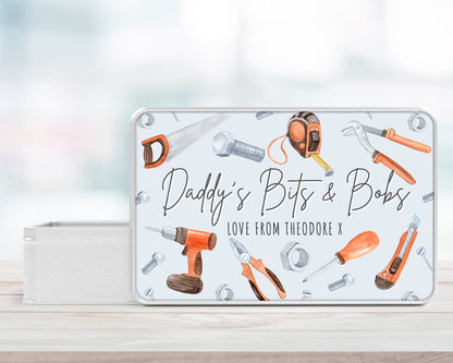 Personalised Tools Tin Father's Day Gift For Daddy, Grandad etc