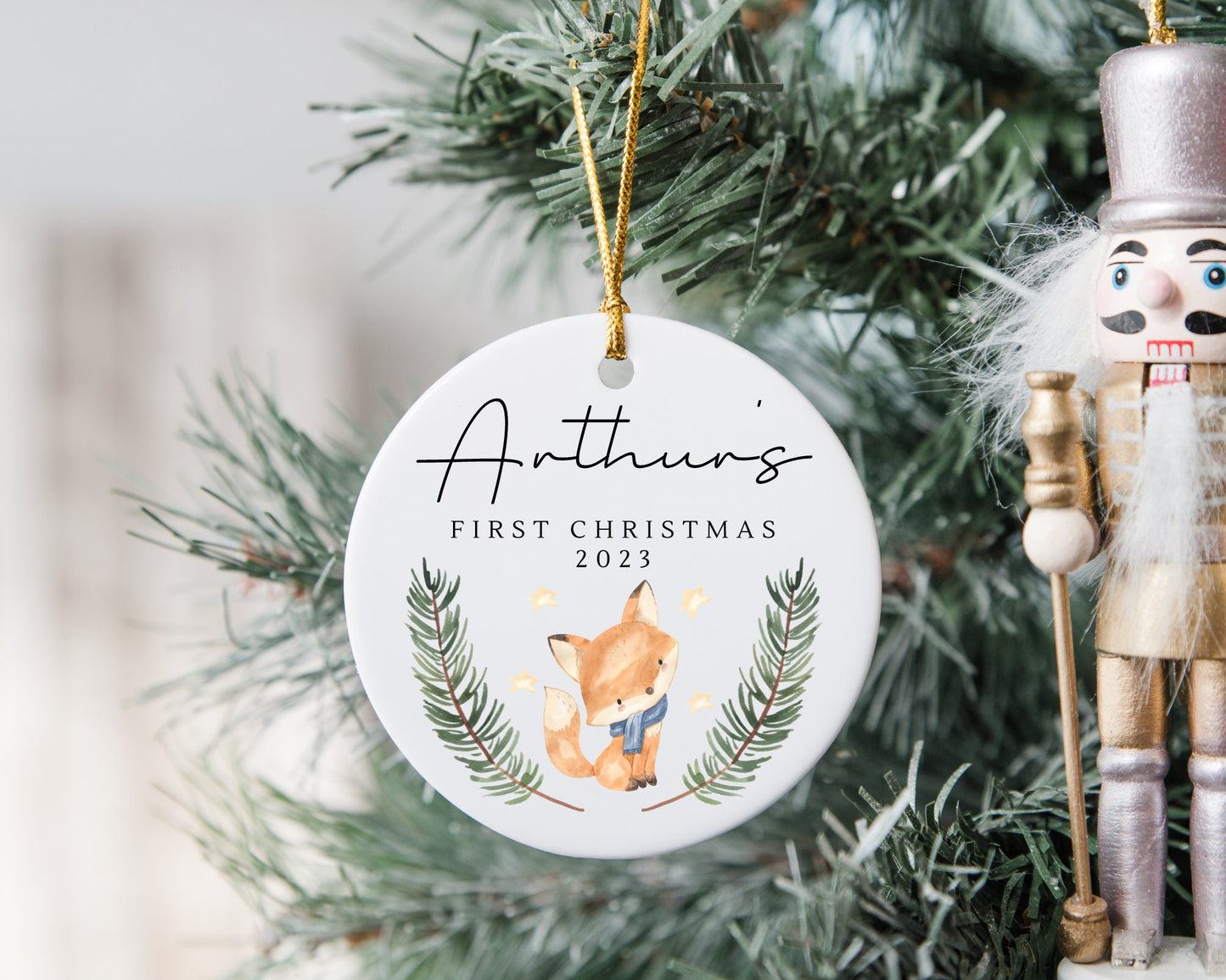 Personalised First Christmas Decoration Baby's First Xmas Tree Ornament Gift