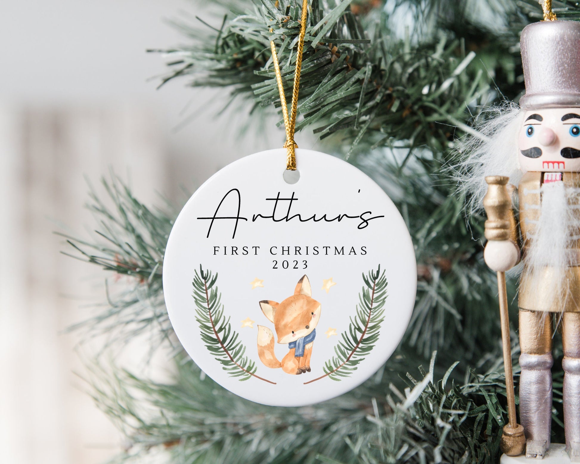 Personalised First Christmas Decoration Baby's First Xmas Tree Ornament Gift