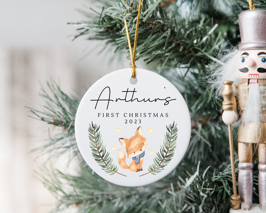 Personalised First Christmas Decoration Baby's First Xmas Tree Ornament Gift