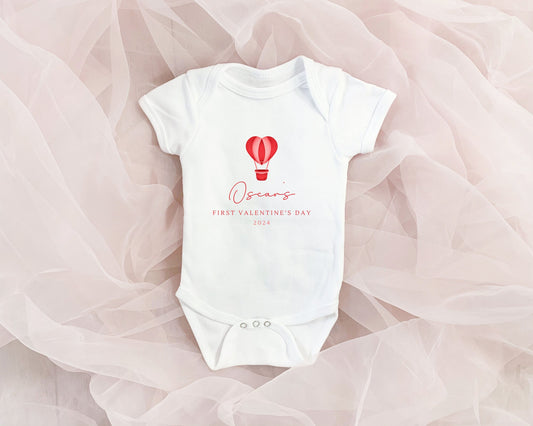 Personalised Valentine's Baby Vest First Valentine's Day Unisex Bodysuit Babygrow Gift