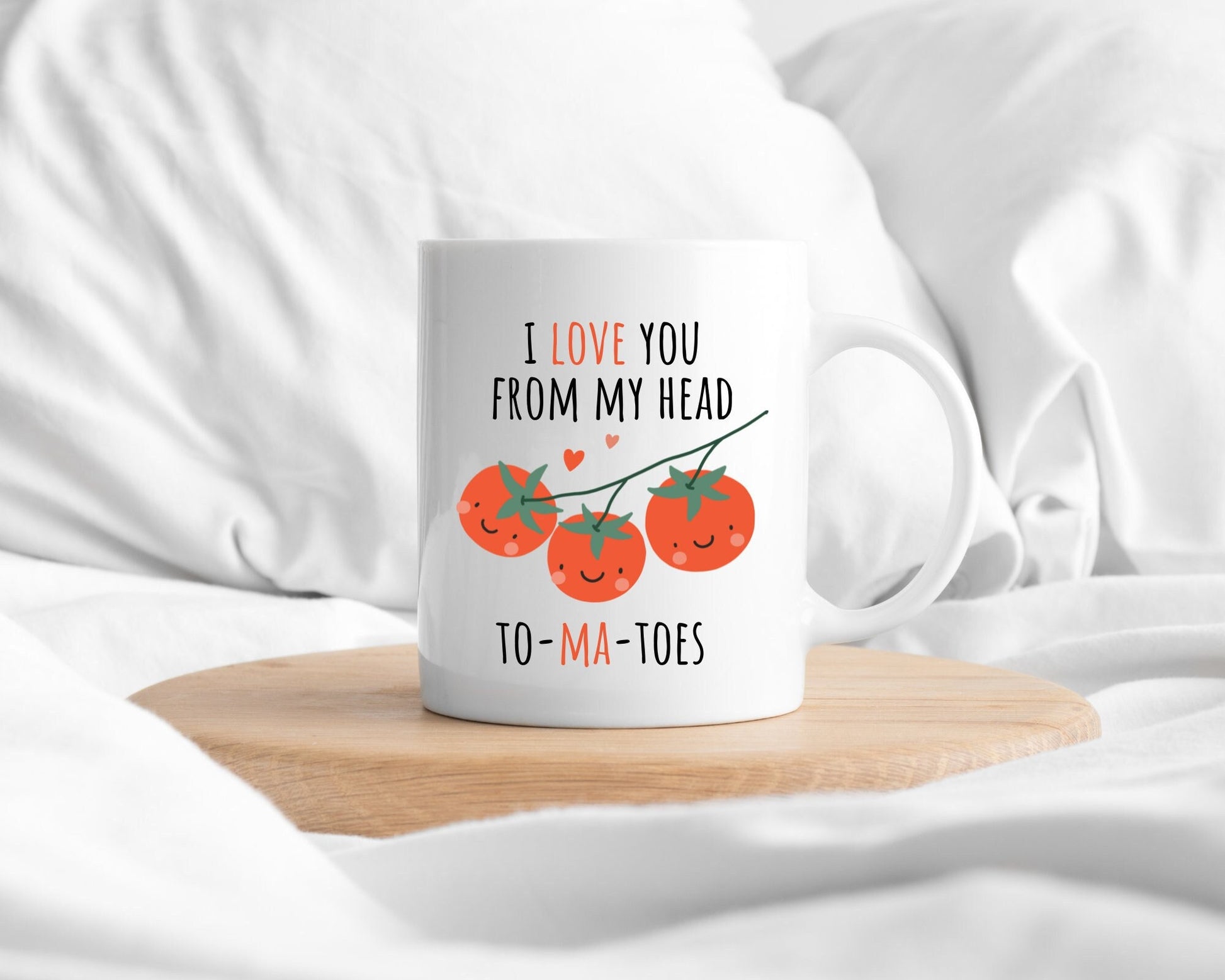 Valentine's Day Mug Funny Boyfriend Girlfriend Head Tomatoes Pun Gift