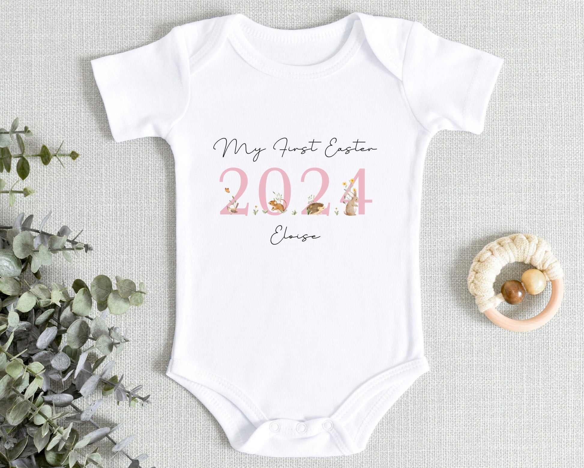 Easter Baby Bodysuit Personalised First Easter 2024 Vest Gift