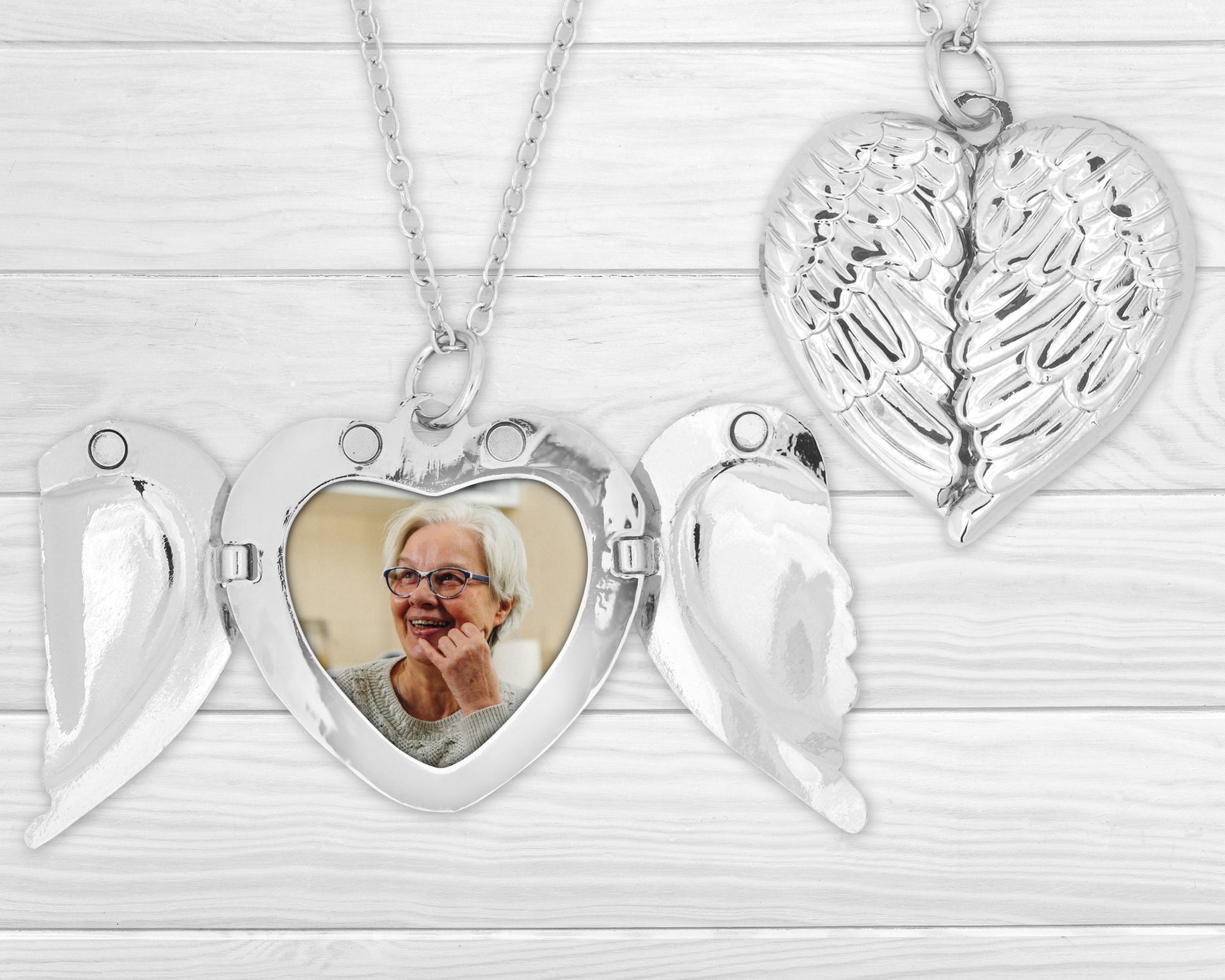 Memorial Photo Necklace Personalised Locket Memory Remembrance Jewellery