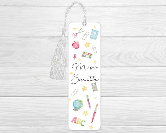 Personalised Teacher Bookmark Gift End Of Term Thank you Present