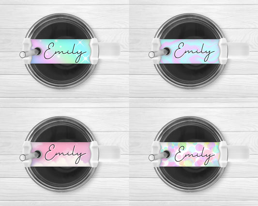 Personalised Tumbler Name Plate Topper 40oz Cup Accessory Gift