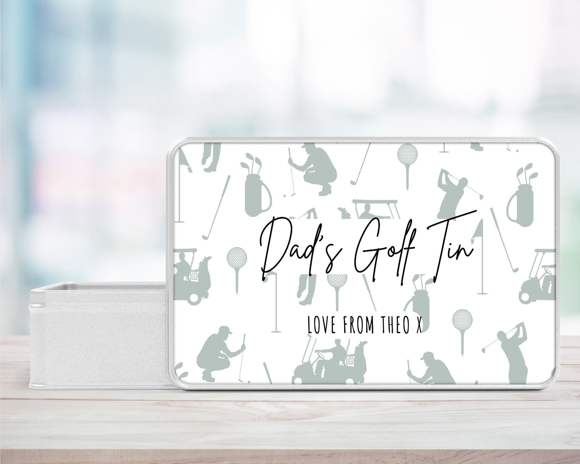 Personalised Golf Tin Father's Day Dad Birthday Golfer Gift