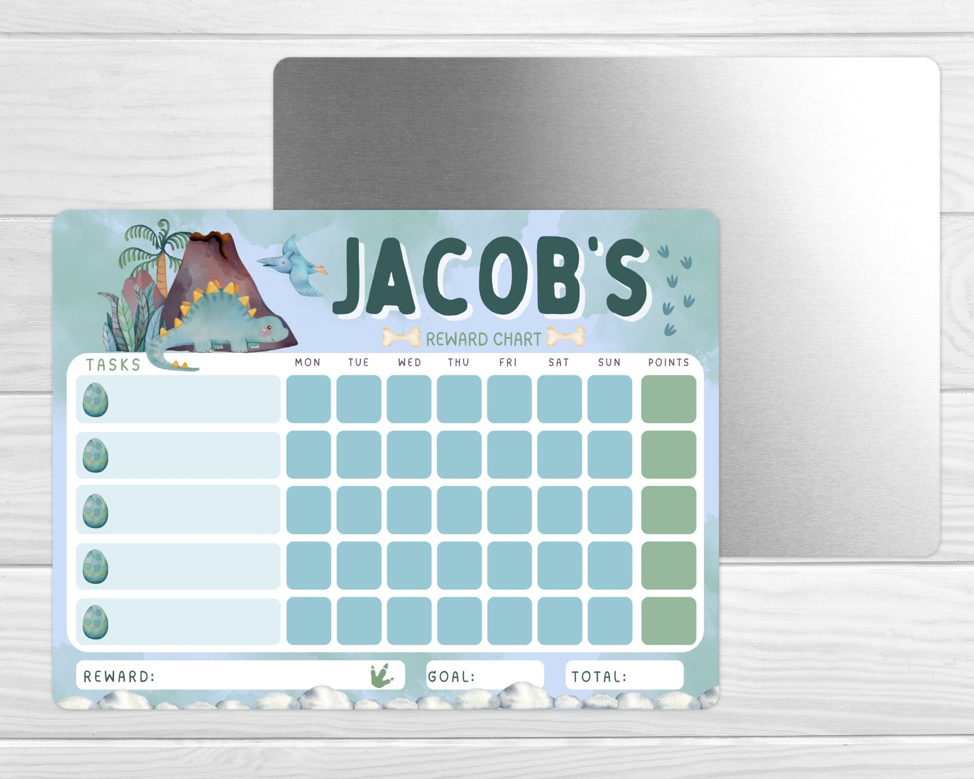 Personalised Wipeable Reward Chart Kids Chore Dry Erase Daily Task White Board