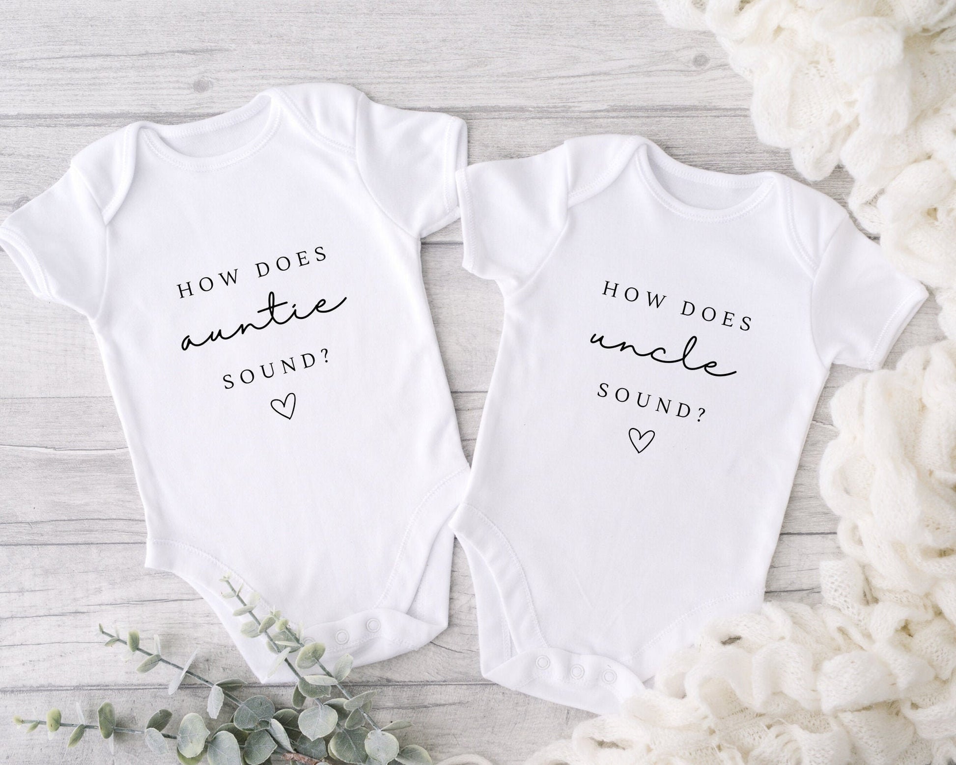 How Does Nanny & Grandad Sound Personalised Pregnancy Reveal Announcement Vest Bodysuit