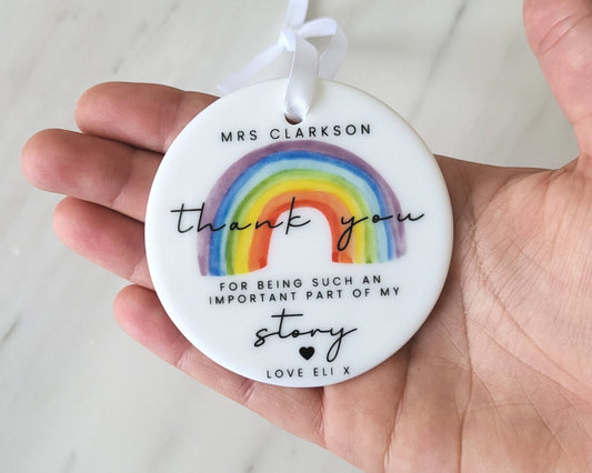 Teacher Thank You Gift Personalised Mentor End Of Term Present Ornament Decoration