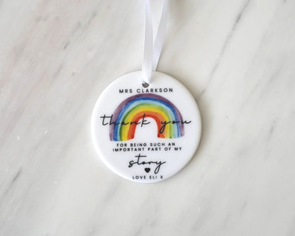 Teacher Thank You Gift Personalised Mentor End Of Term Present Ornament Decoration