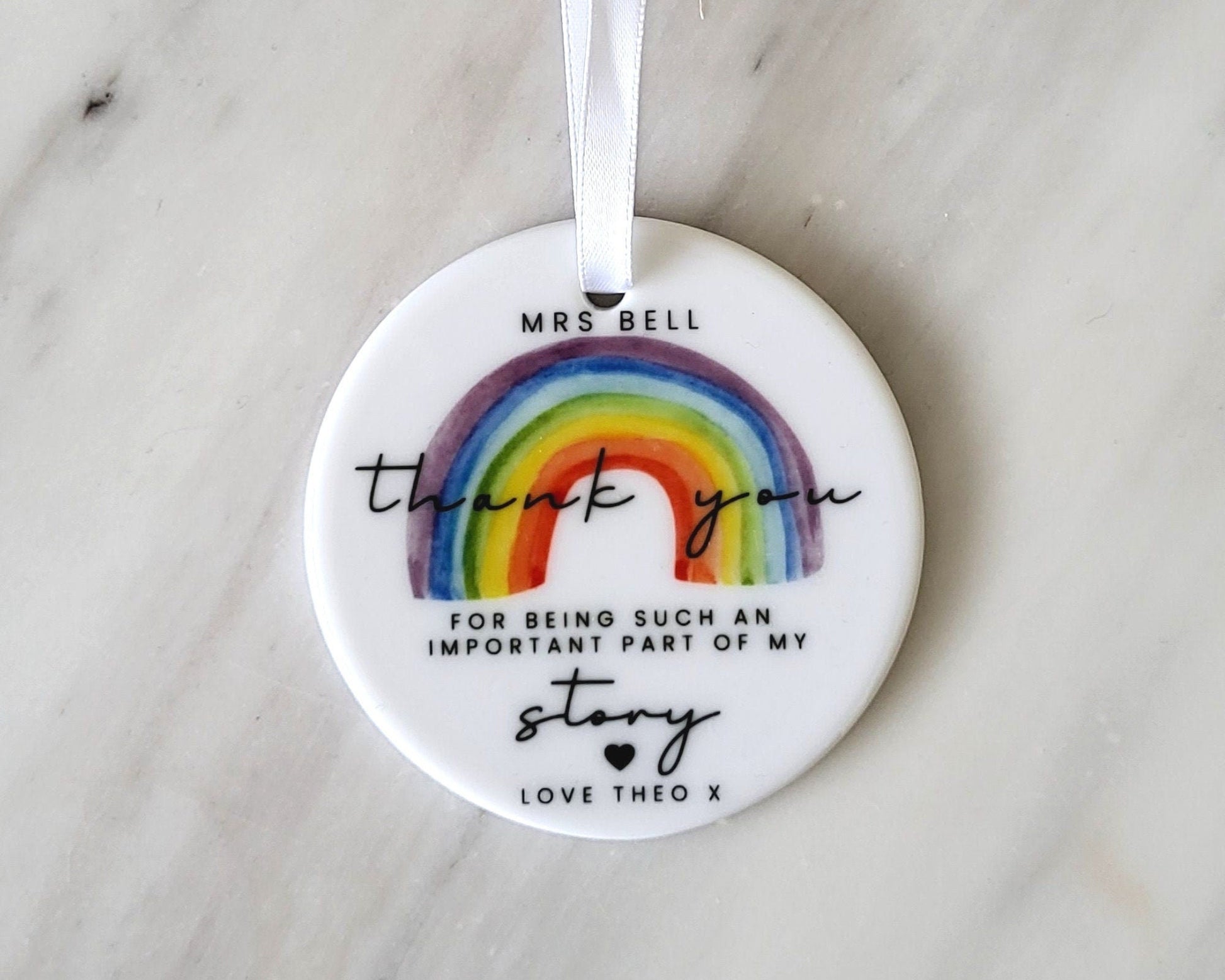 Teacher Thank You Gift Personalised Mentor End Of Term Present Ornament Decoration