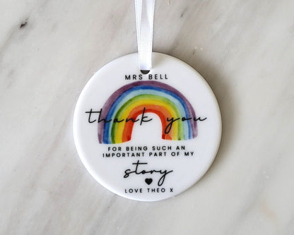 Teacher Thank You Gift Personalised Mentor End Of Term Present Ornament Decoration