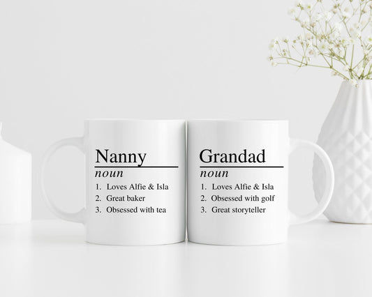Nanny/Grandad Mug Personalised Grandparents Definition Gift