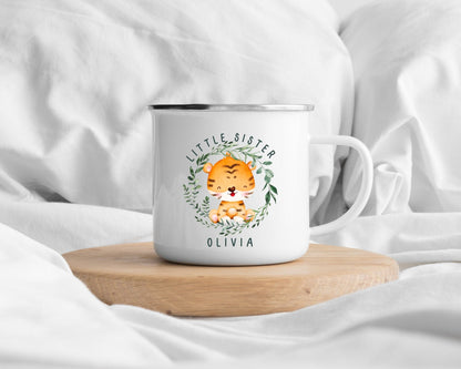 Personalised Children's Mug Enamel Kids Cup Big Brother Sister Gift