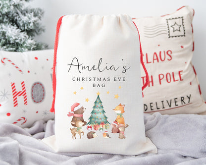 Personalised Christmas Sack Childrens Family Xmas Eve Bag