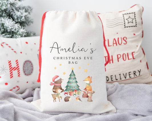 Personalised Christmas Sack Childrens Family Xmas Eve Bag