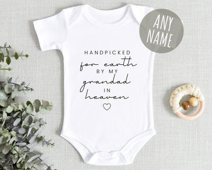 Handpicked For Earth Baby Vest Pregnancy Reveal Announcement Bodysuit Personalised Gift