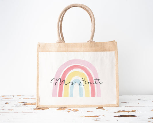 Teacher Gift Personalised End Of Term Bag Lunch Shopping Thank You Gift