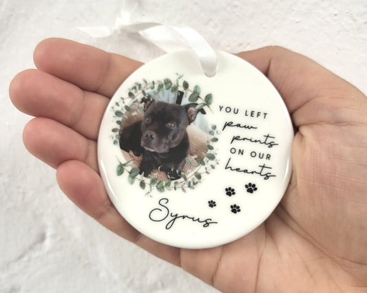 Pet Memorial Gift Dog Loss Ornament Personalised Bereavement Poem Decoration