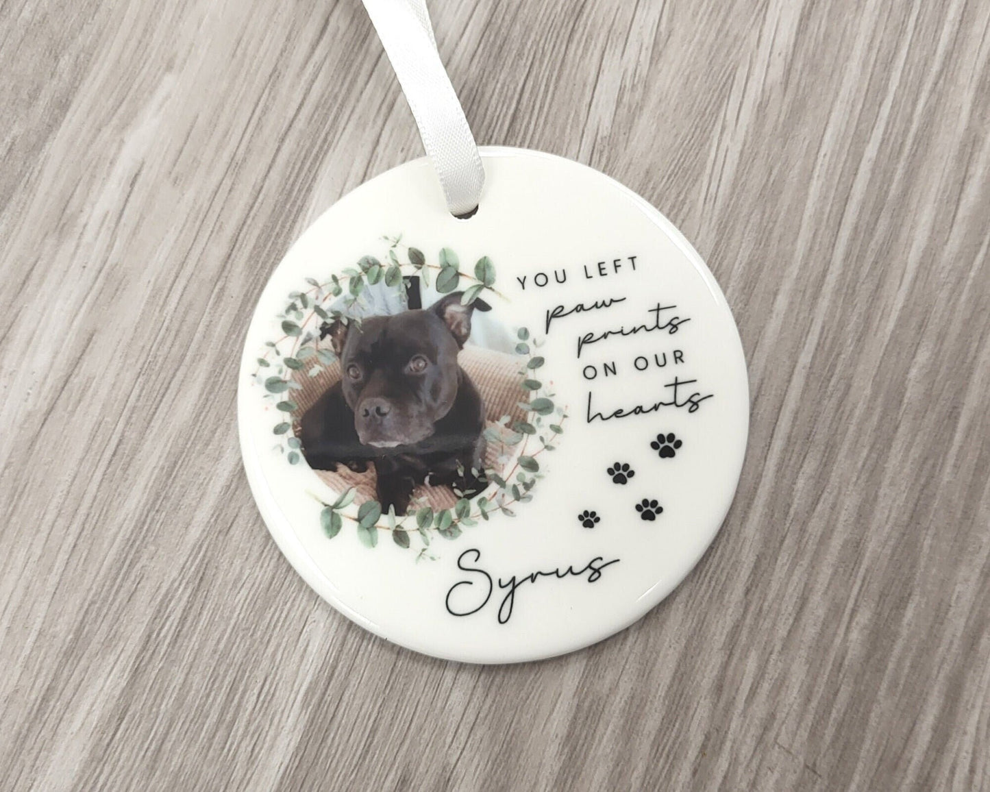 Pet Memorial Gift Dog Loss Ornament Personalised Bereavement Poem Decoration