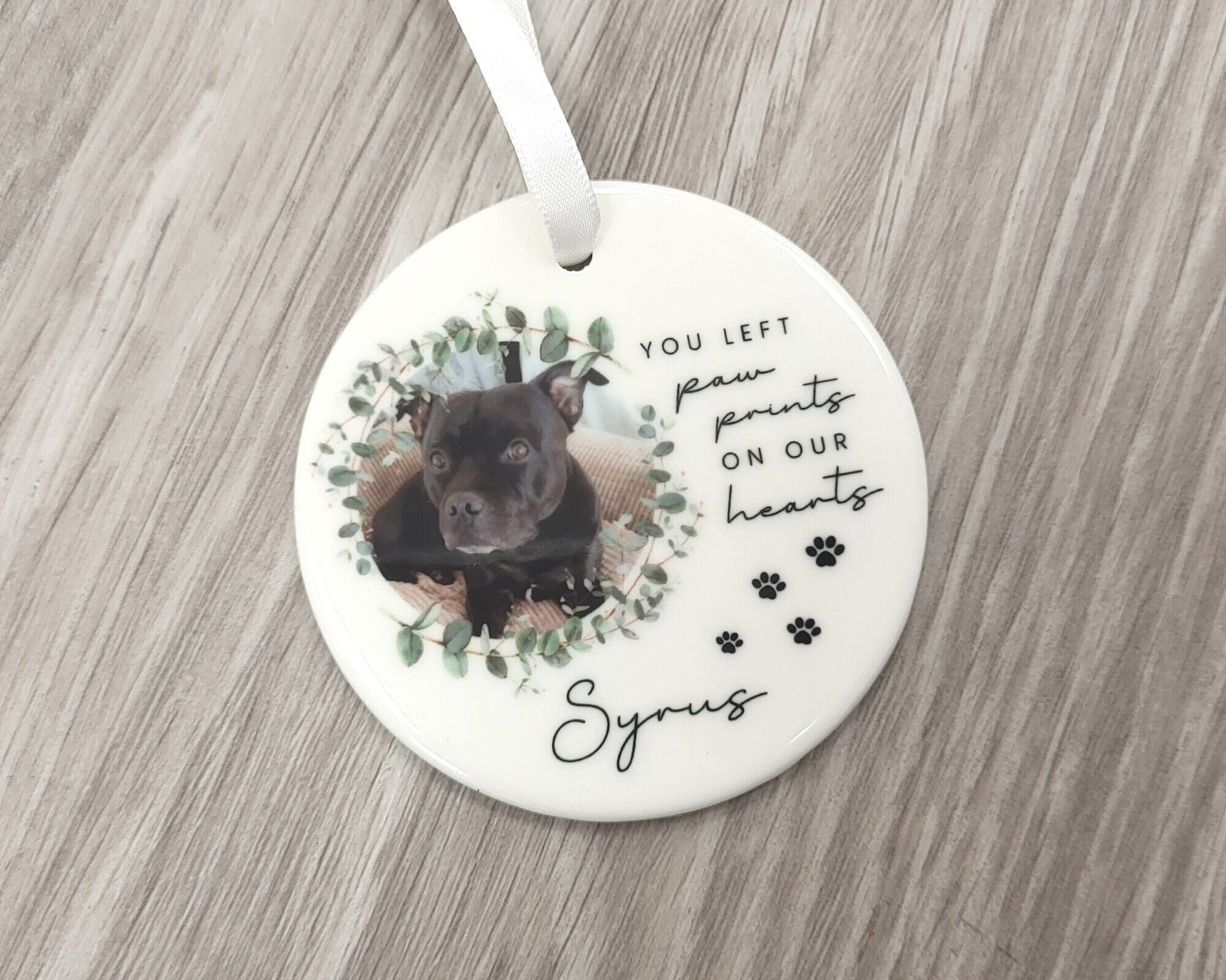 Pet Memorial Gift Dog Loss Ornament Personalised Bereavement Poem Decoration