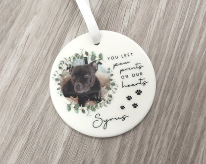 Pet Memorial Gift Dog Loss Ornament Personalised Bereavement Poem Decoration