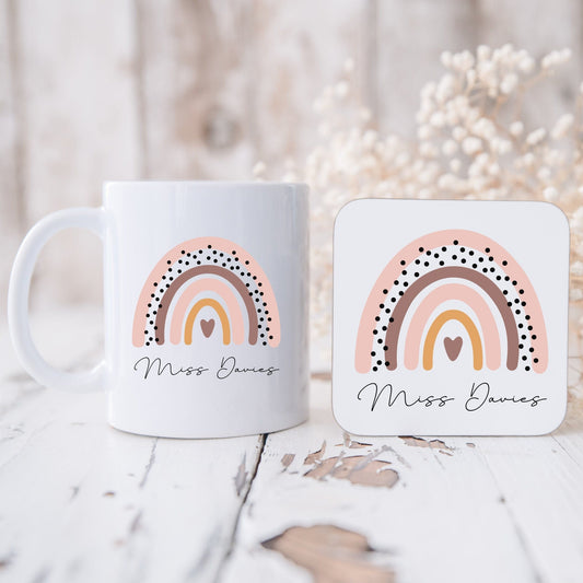 Teacher Gift Personalised Mug Coaster Thank You End Of Term Present