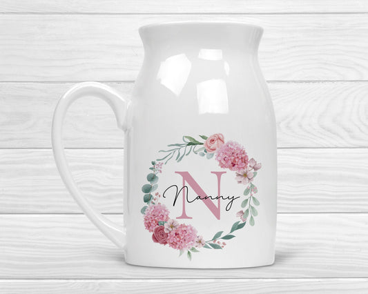 Personalised Vase Mum Grandma Nanny Auntie Ceramic Flower Jug Mother's Day Gift