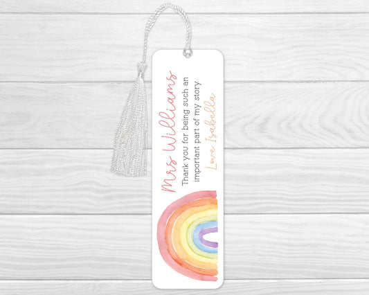 Personalised Teacher Bookmark Gift End Of Term Thank you Present