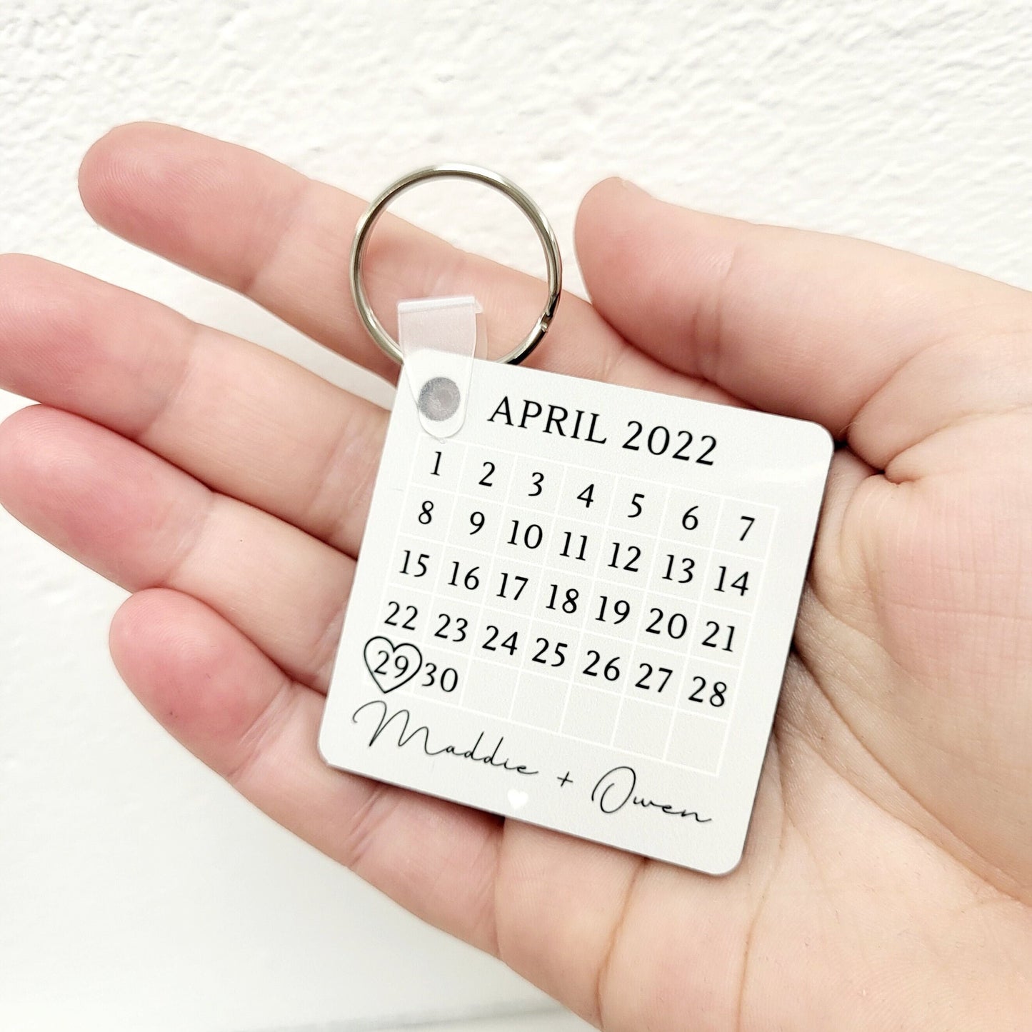 Valentine's Day Keyring Personalised Anniversary Date Couples Boyfriend Girlfriend Gift
