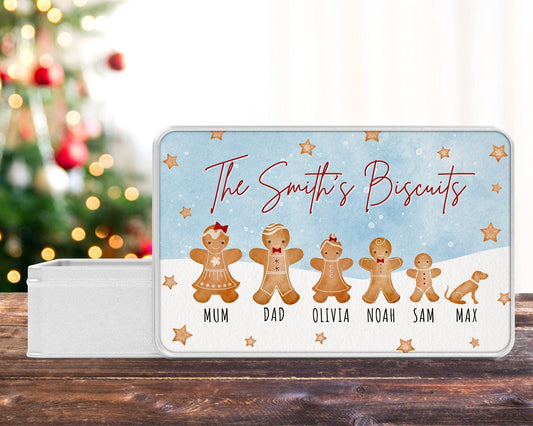 Personalised Biscuit Tin Christmas Gift Family Present