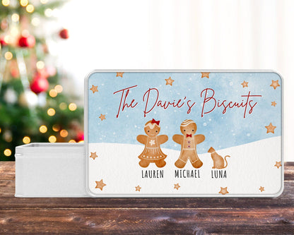 Personalised Biscuit Tin Christmas Gift Family Present