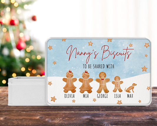 Personalised Biscuit Tin Christmas Gift Family Present