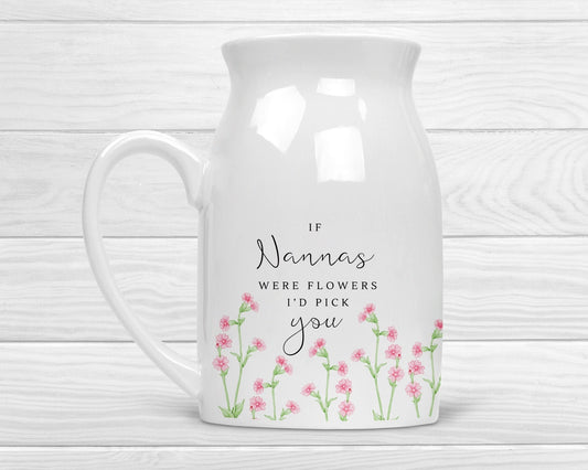 Personalised Vase Grandma Nanny Auntie Ceramic Flower Jug Mother's Day Gift