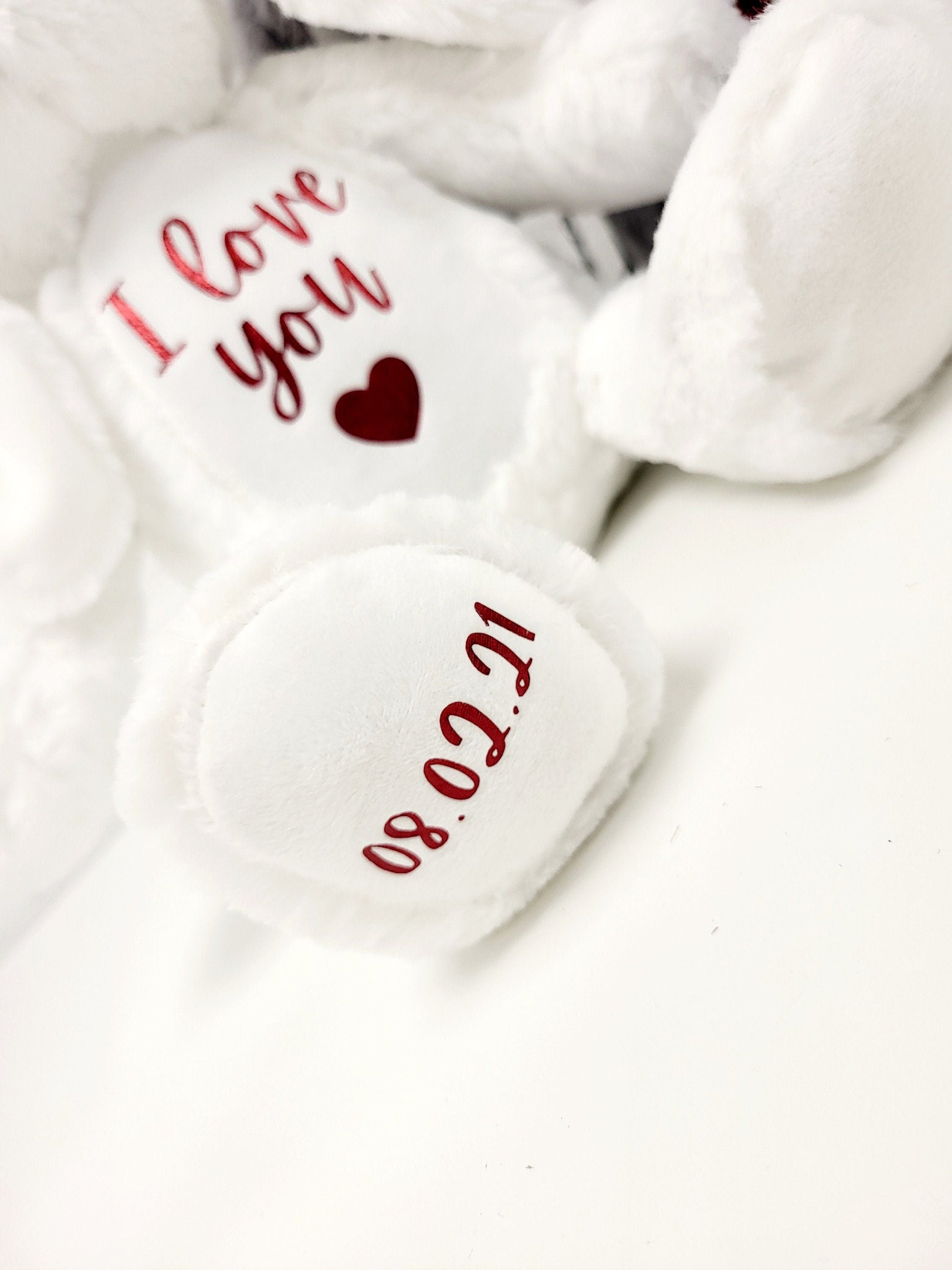 Valentine's Day Personalised Soft Toy Bunny Teddy Kids Girlfriend Boyfriend I Love You Gift Present