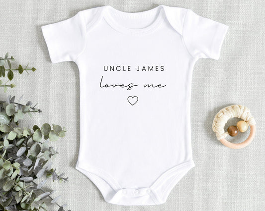 Uncle Baby Vest Personalised Announcement Bodysuit Baby Shower Gift