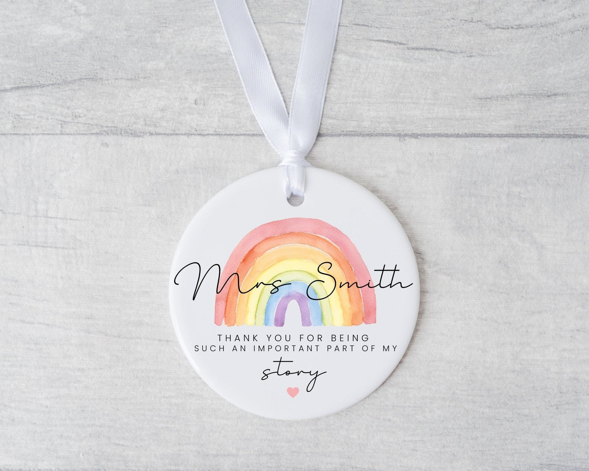 Teacher Thank You Gift Personalised Mentor End Of Term Present Ornament Decoration