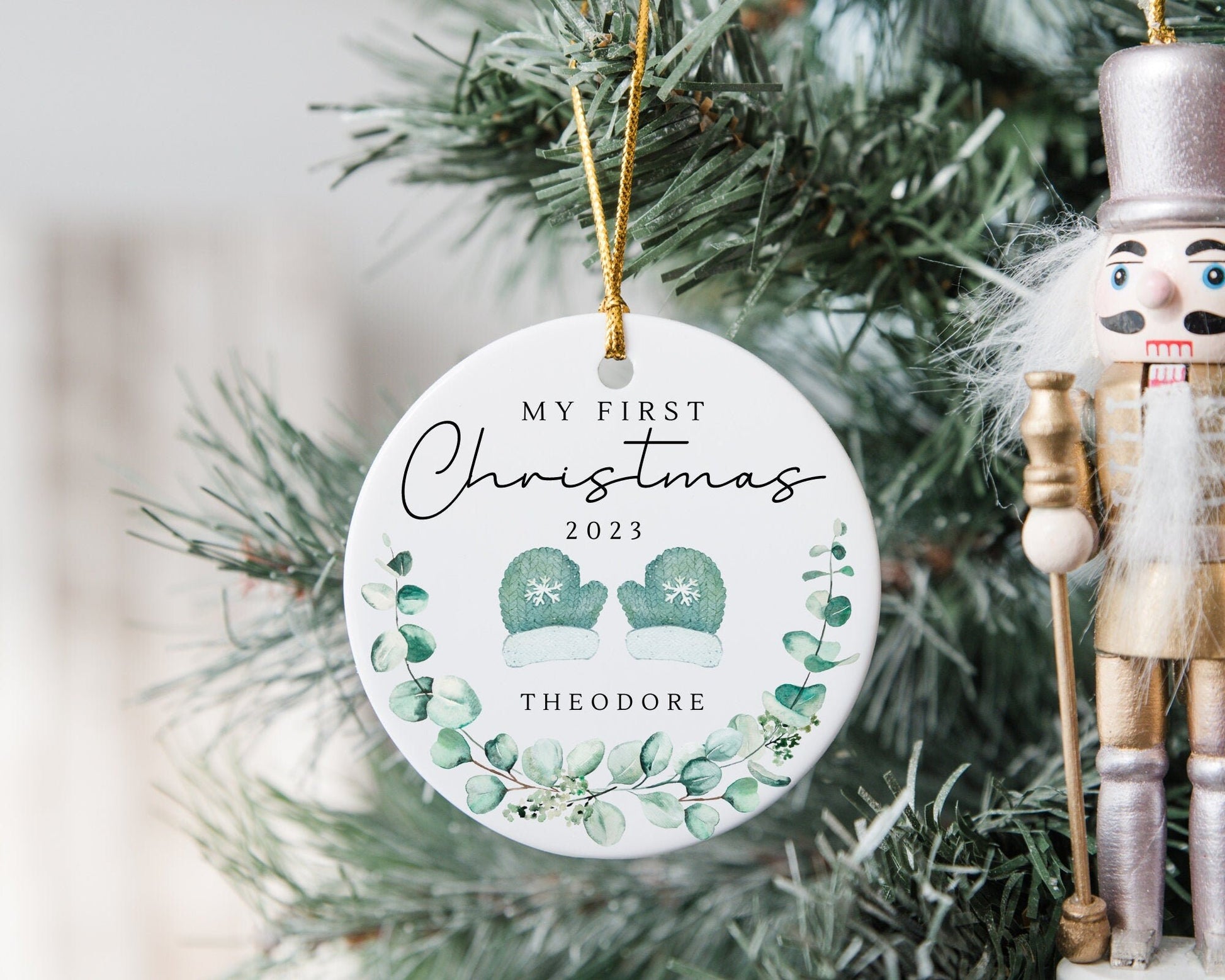 My First Christmas Ornament Personalised Baby First Xmas Decoration 2023 Gift