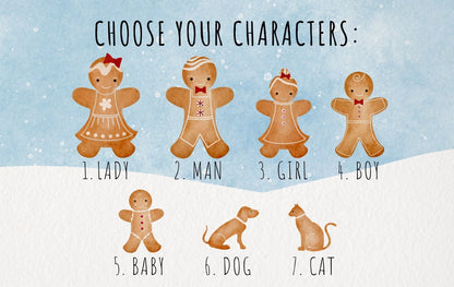 Personalised Family Christmas Ornament First Xmas Gingerbread Decoration 2023 Gift