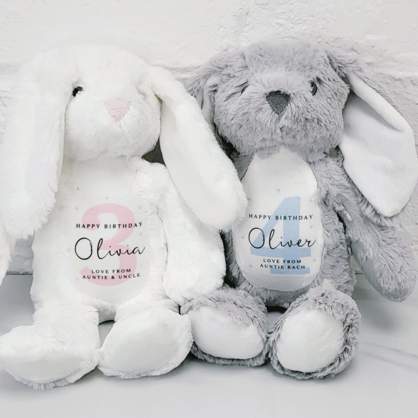 Children's Birthday Personalised Soft Toy Bunny 2nd 3rd 4th Gift Present